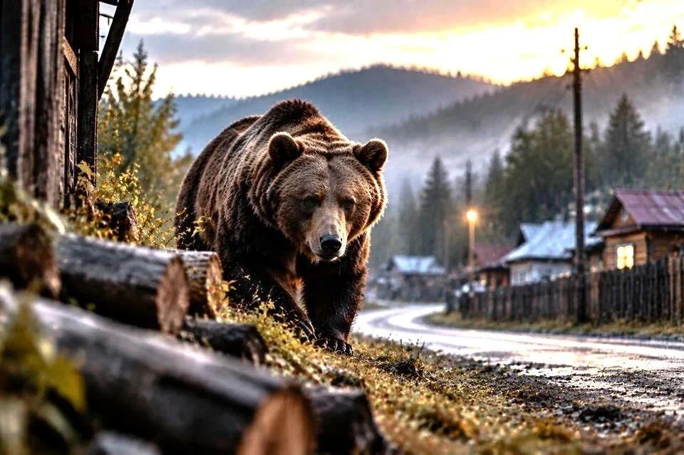 ❗МЕДВЕДЬ В ЕРМАКОВСКОМ❗