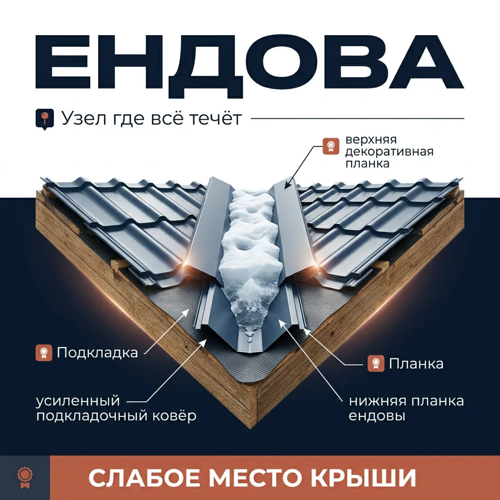Ендова: почему именно здесь начинаются все проблемы кровли