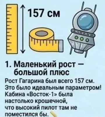 «Поехали!», или 7 интересных фактов  о Юрии Гагарине  🚀12 апреля 1961 года – дата, которая известна 