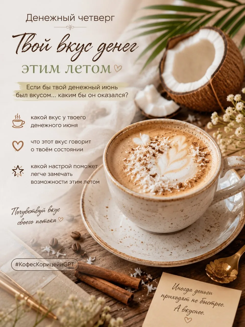 ☕️  «Твой вкус денег этим летом»