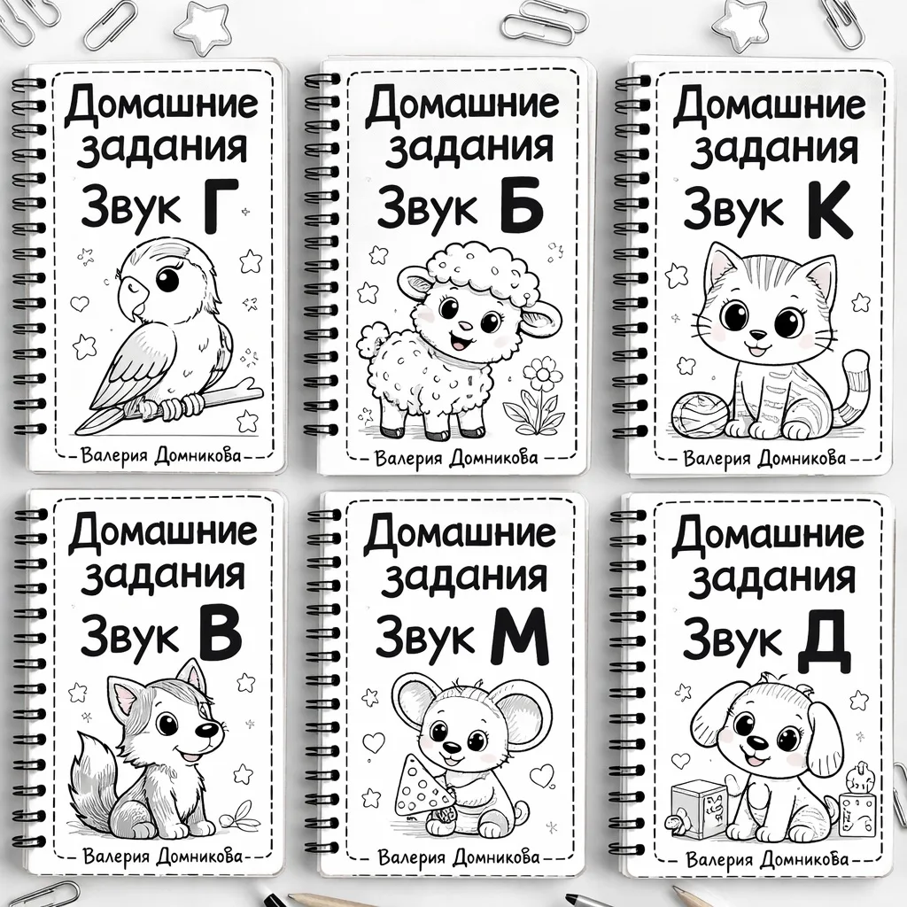 🔥 Новые логопедические тетради  «Домашние задания. Звуки раннего онтогенеза»    Подготовила серию те
