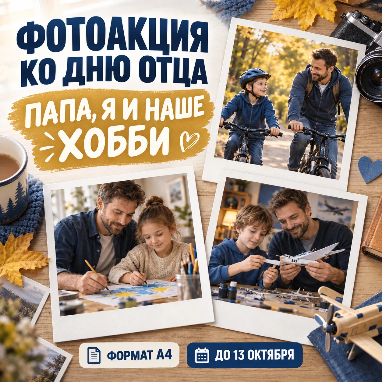 📸 Фотоакция ко Дню отца «Папа, я и наше хобби»
