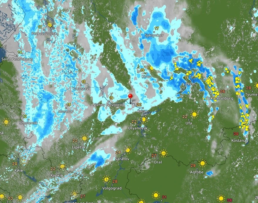 🌦 В четверг под влиянием фронта окклюзии в Чувашии сохранится переменная облачность, местами пройду