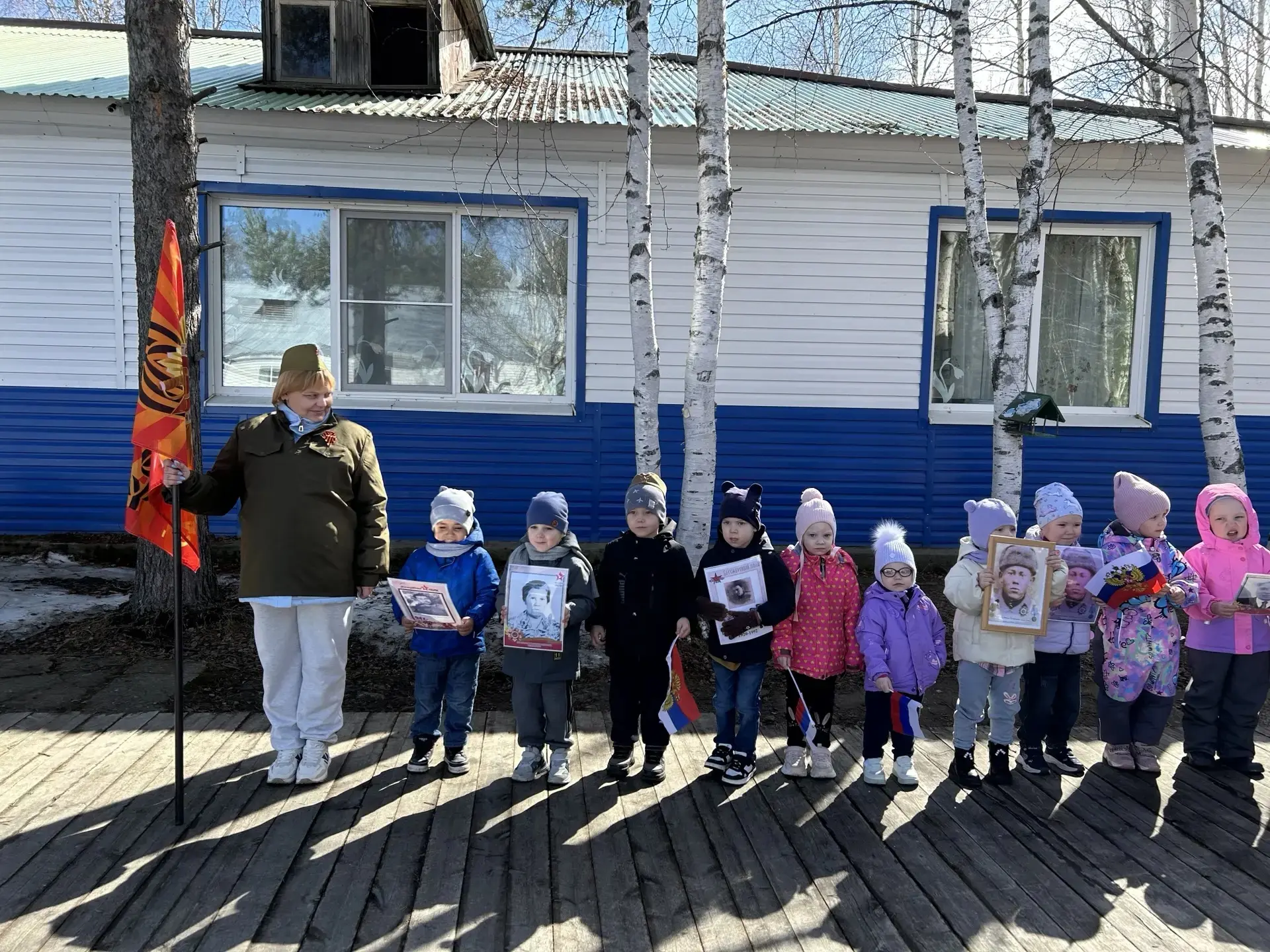 🌟 Память жива! Бессмертный полк в детском саду «Солнышко» 🌟