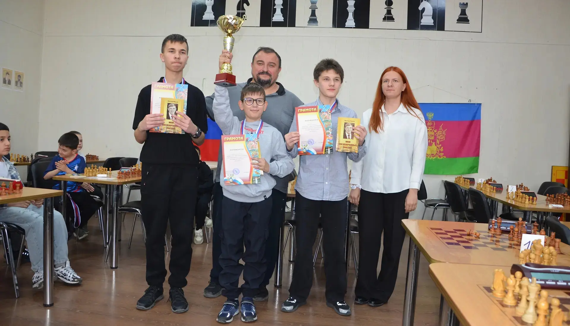 ♟️ В Белореченске прошёл краевой турнир по быстрым шахматам на Кубок главы города  🏆 Краевые соревно