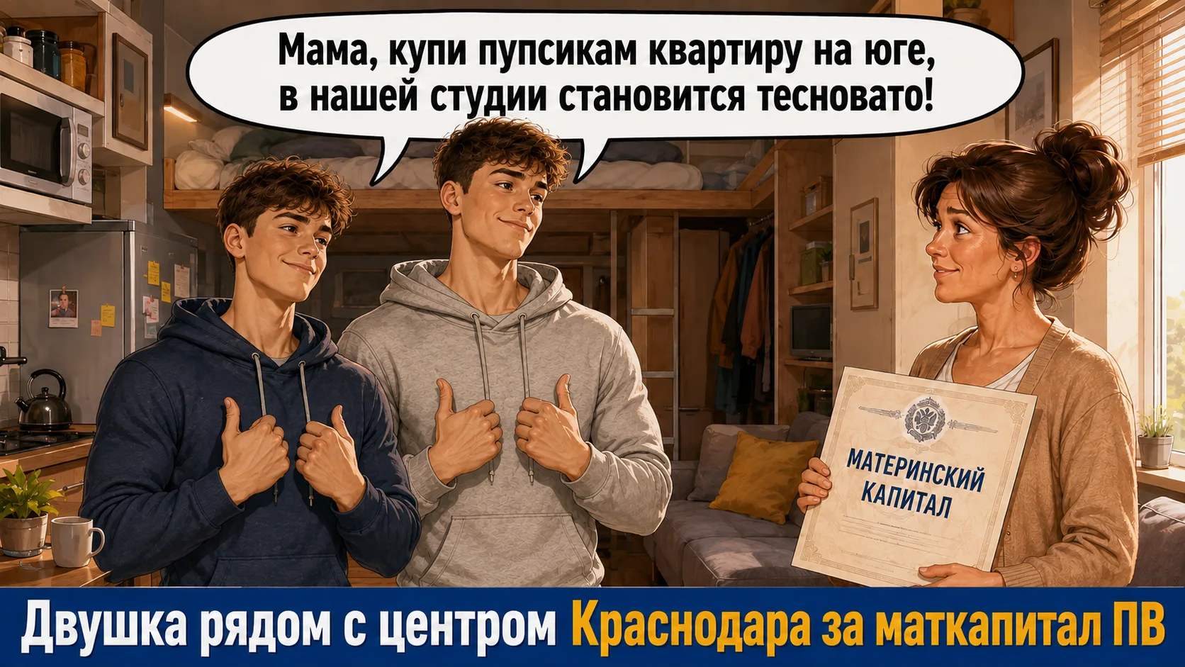 ❤️Первый взнос - Материнский капитал и двушка с ремонтом  Ваша!