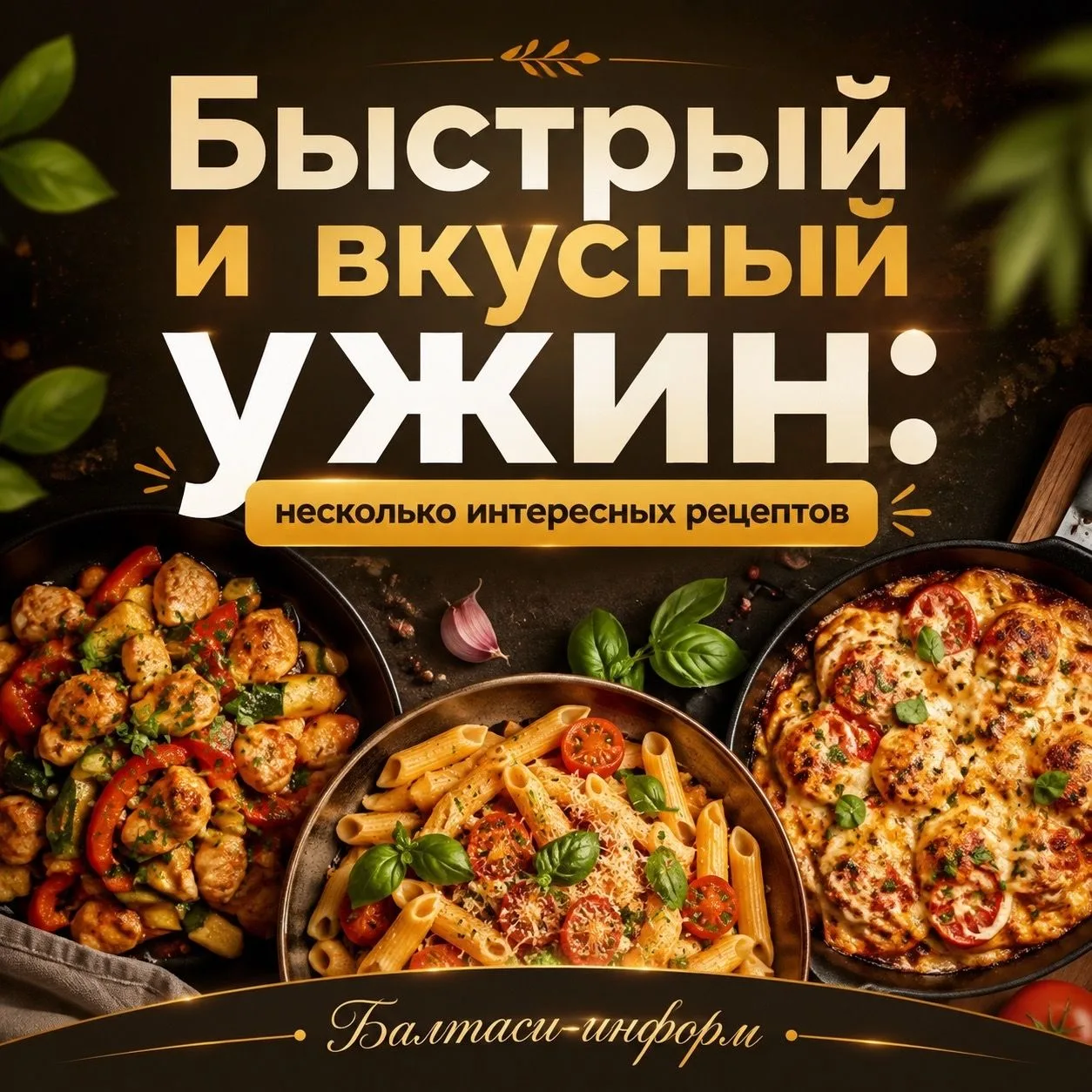 Быстрый и вкусный ужин
Подробнее в карточках