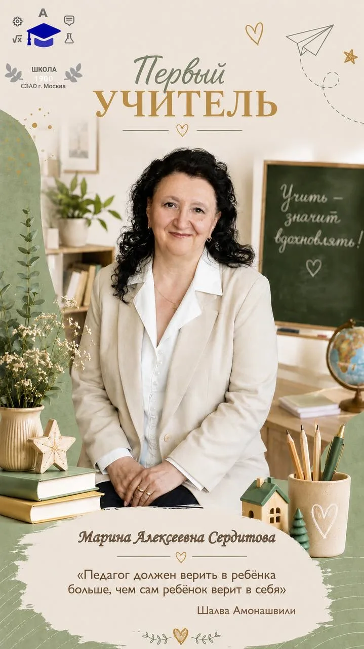 Первый учитель

Учитель начальных классов Марина Алексеевна Сердитова уже 37 лет встречает своих уче