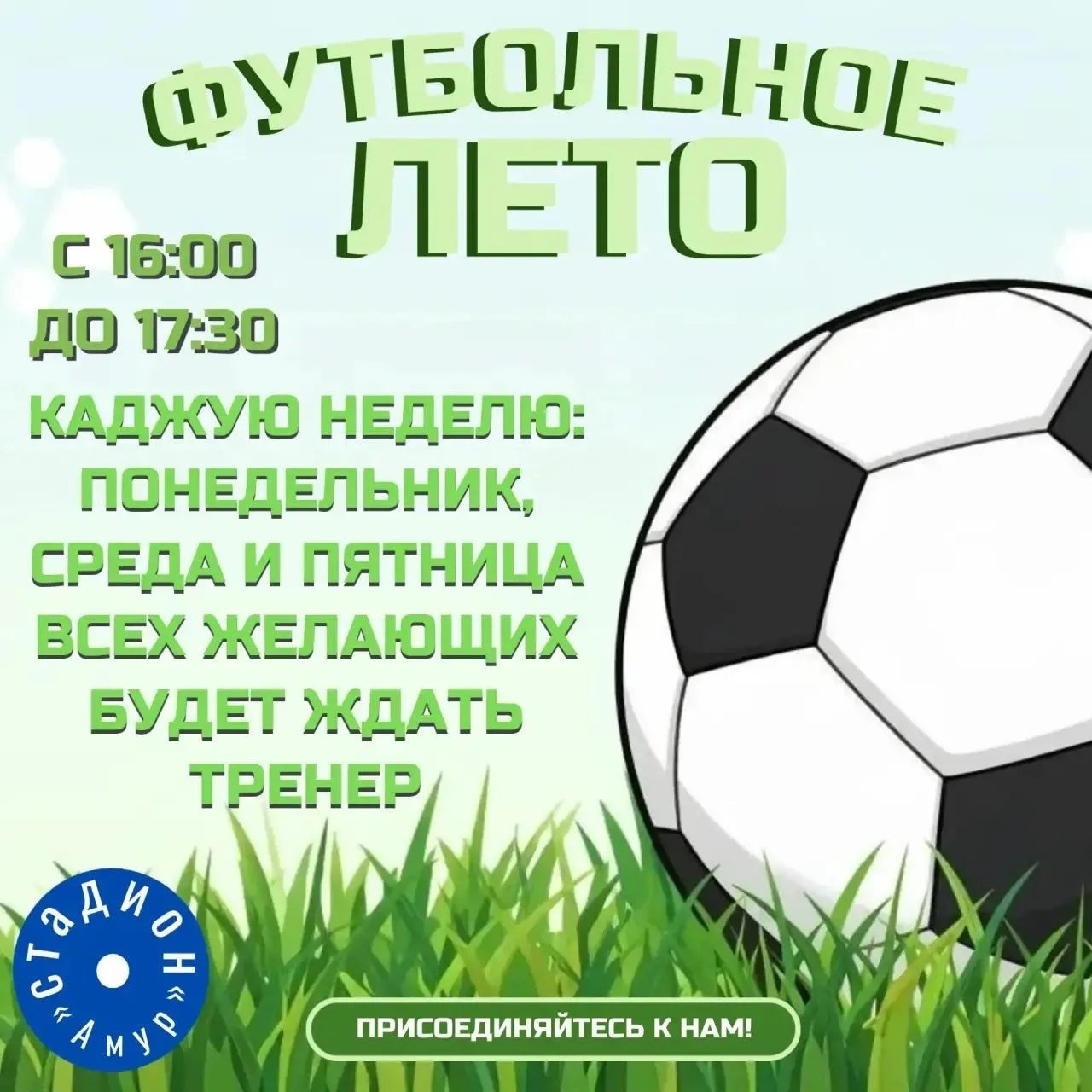 ️«Футбольное лето» на стадионе «Амур»!