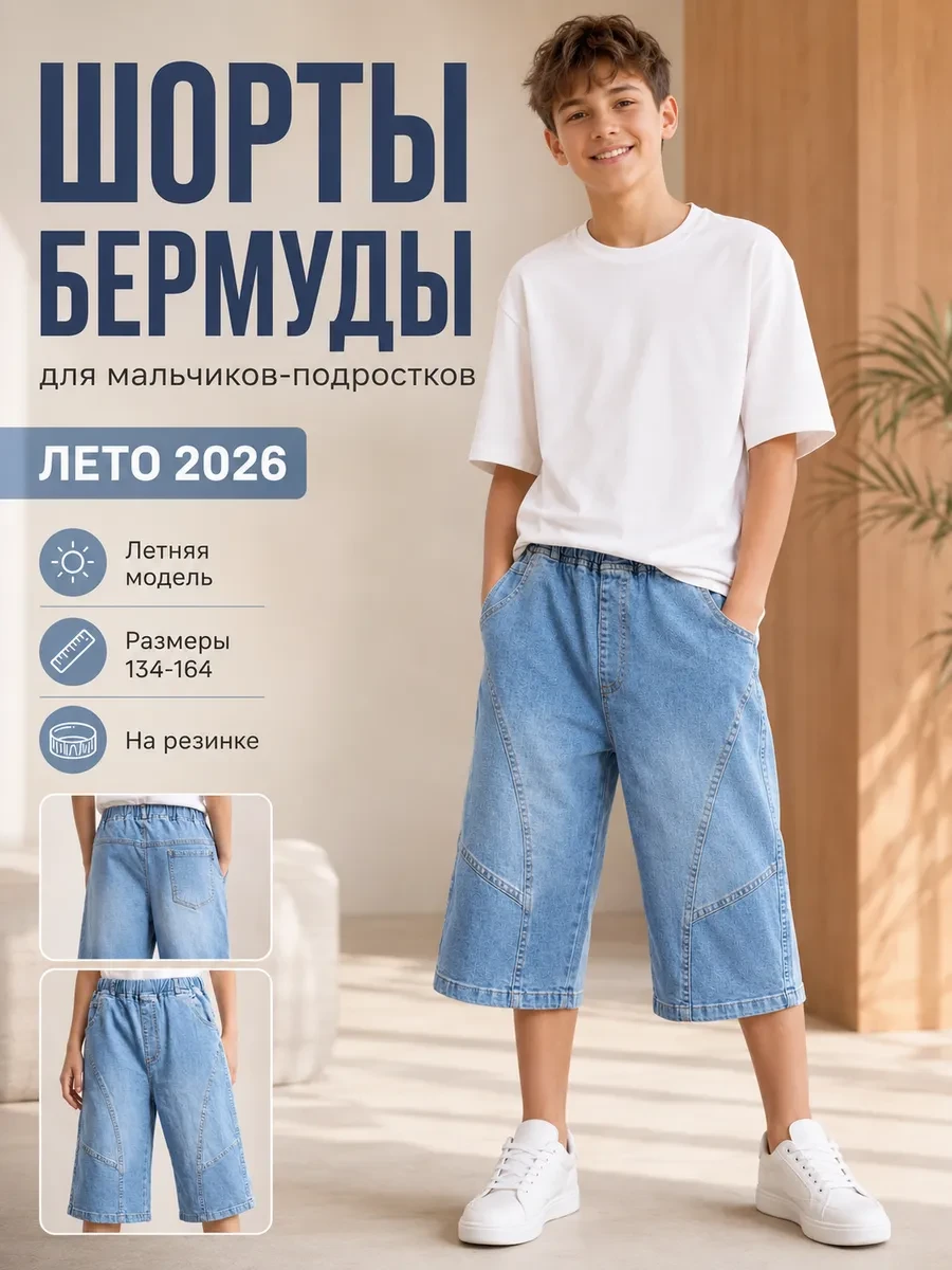 ⚡️ Шорты летние бермуды джинсовые удлиненные, TALINI