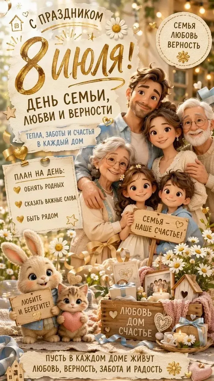 8 июля — День семьи, любви и верности! 💗

В нашей старше-подготовительной группе этот праздник стал