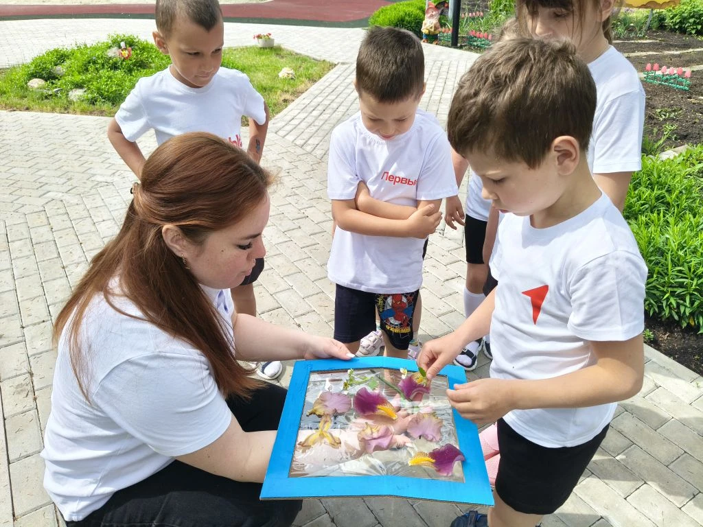 🌼 Волшебство природы в детских руках: ребята создали настоящую картину-гербарий!#Первые31
