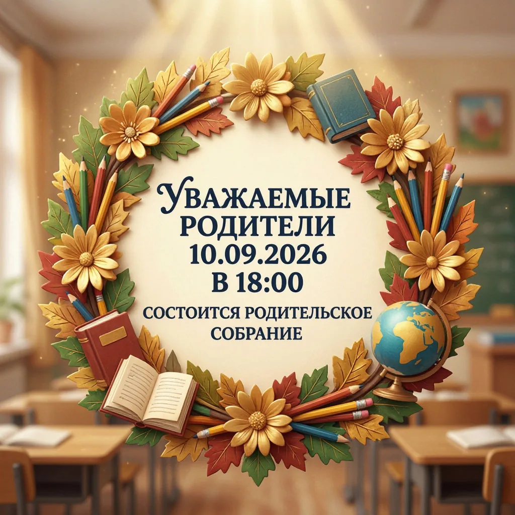 ❗Внимание ! 10.09.2026 в 18:00 состоится родительское собрание️❗️