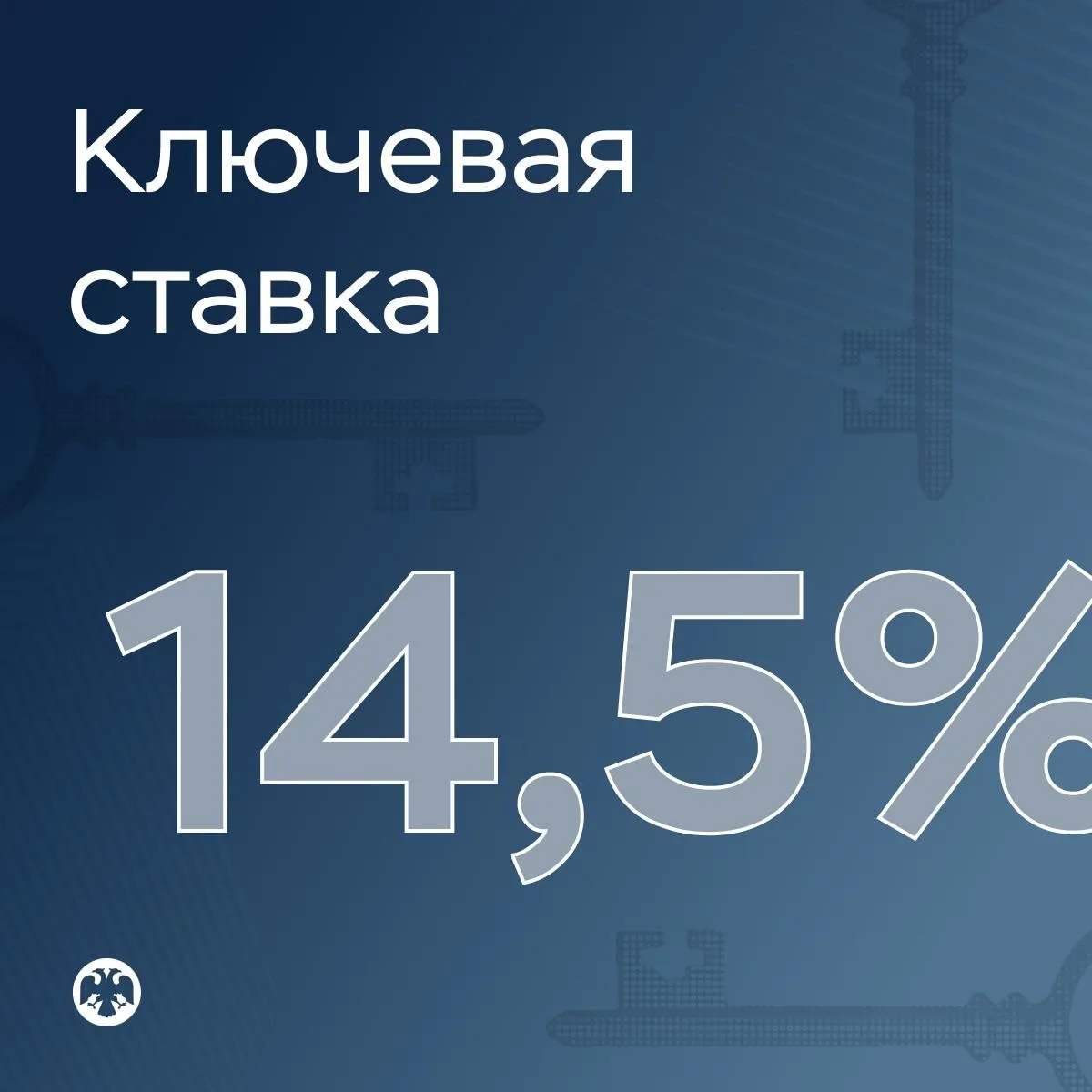 🔴🔵Центробанк понизил ключевую ставку до 14,5%.