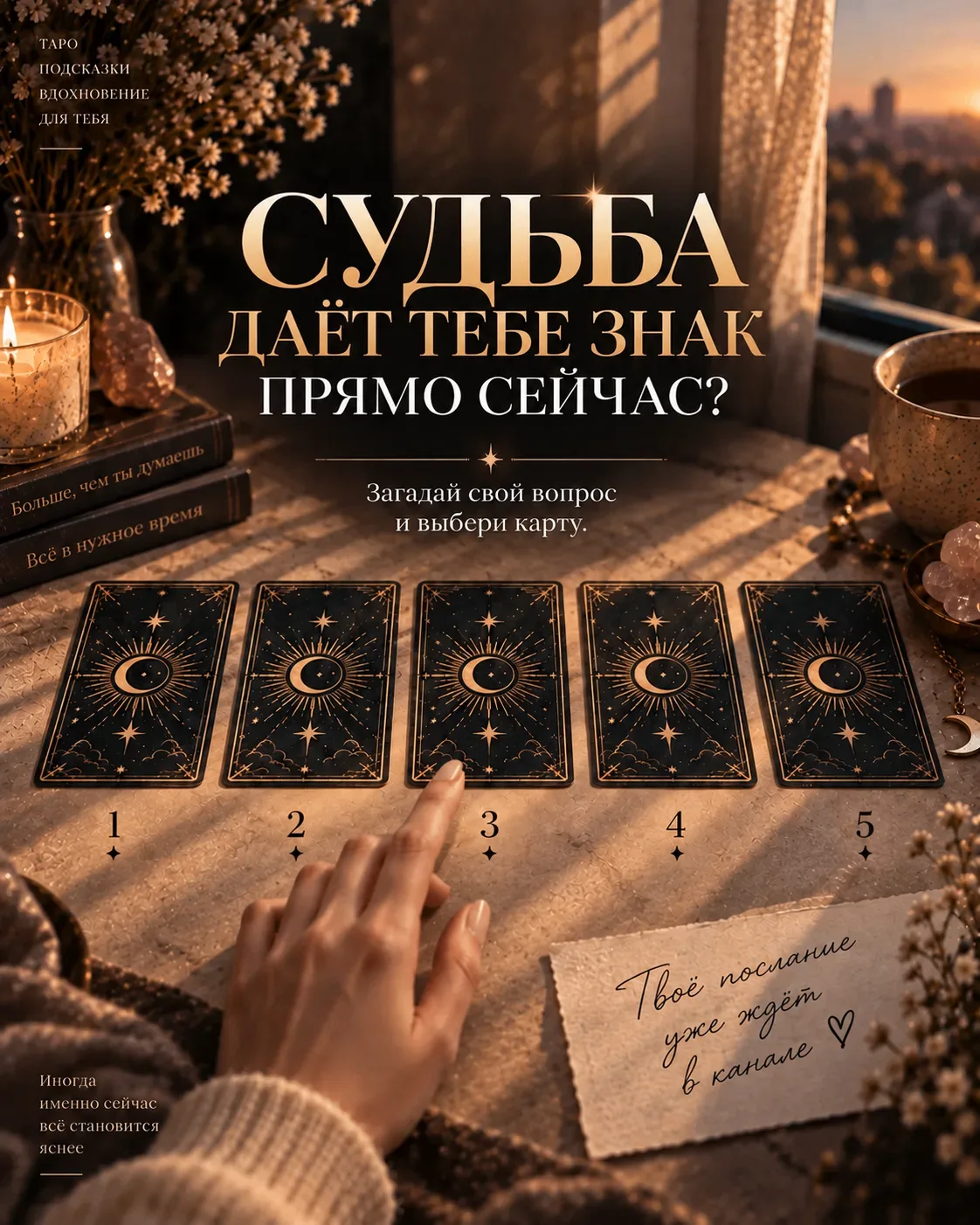 КАКОЕ ПОСЛАНИЕ СУДЬБА ТЕБЕ ПРИГОТОВИЛА ?