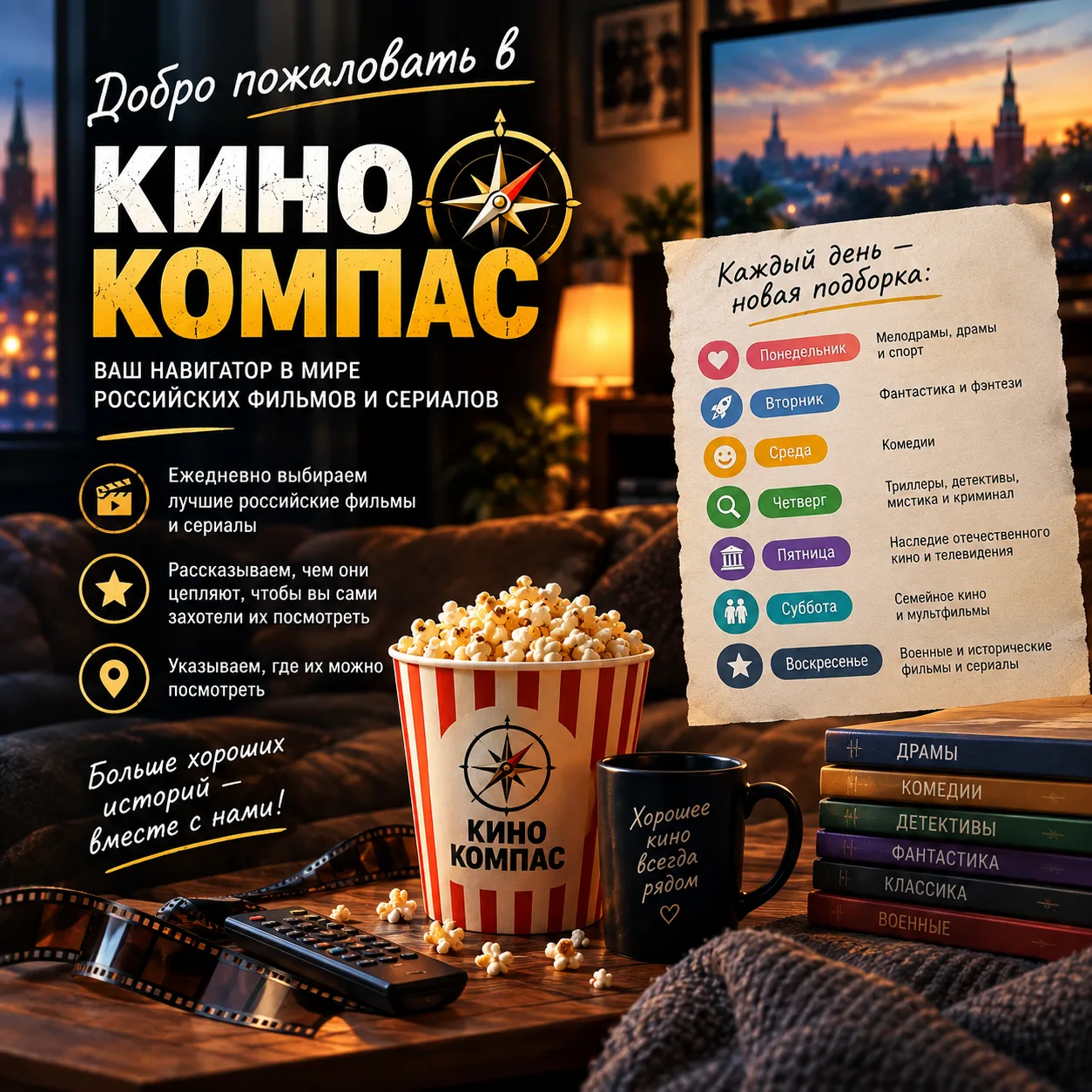 🧭 Добро пожаловать в «Кино Компас»!