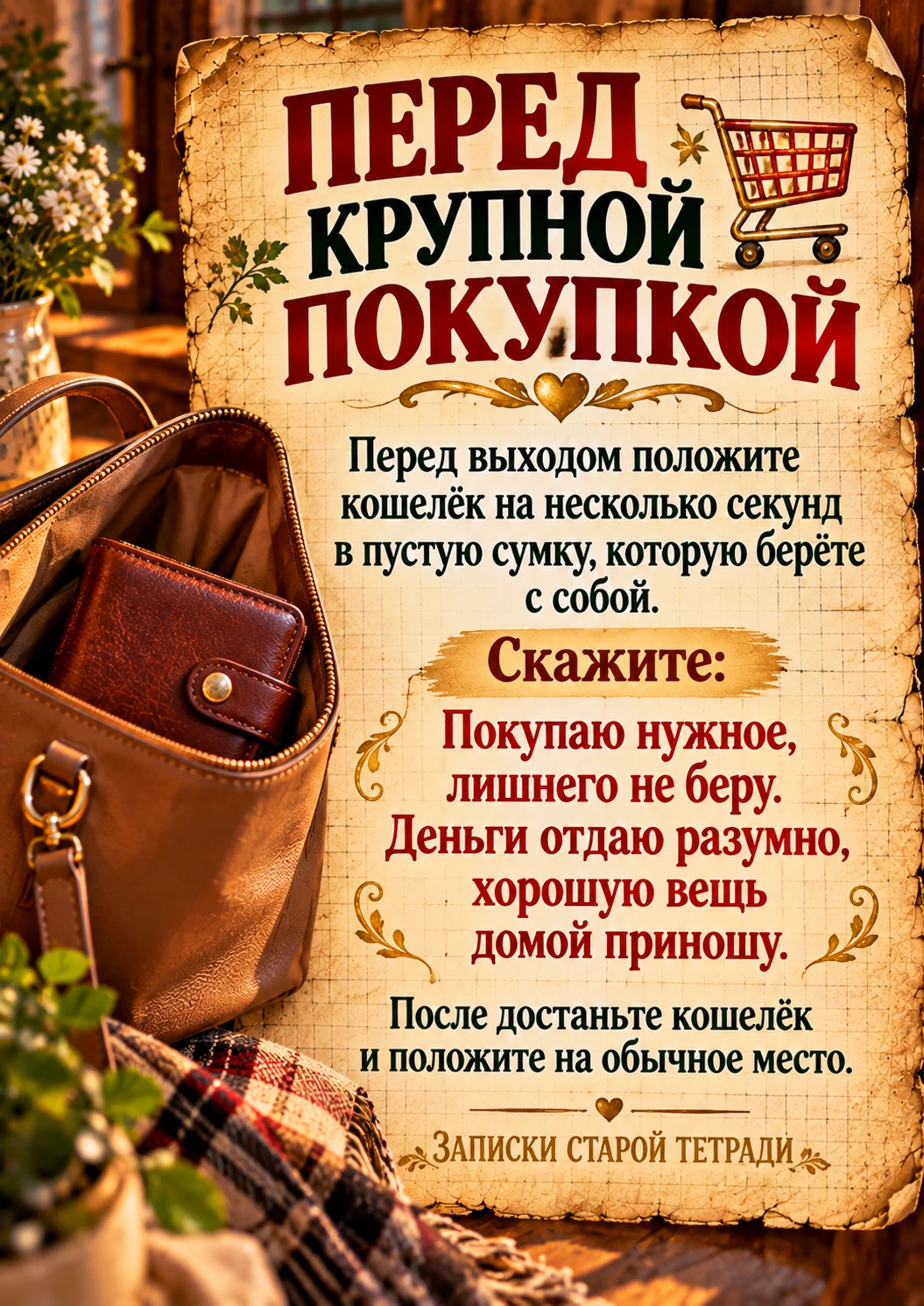 🛒 ПЕРЕД КРУПНОЙ ПОКУПКОЙ
