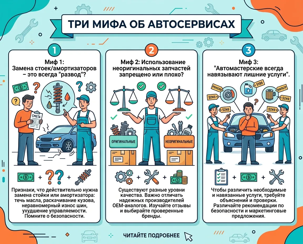 🔧 Три мифа об автосервисах