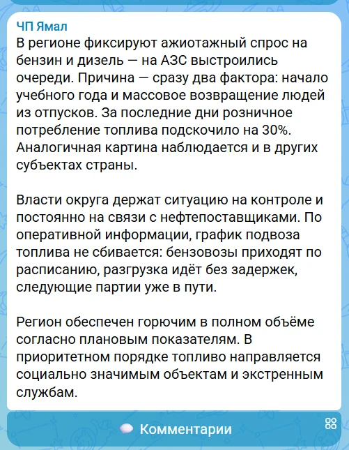 Ложь и отговорки! Раньше тоже люди возвращались с отпусков и проблем с бензином не было...