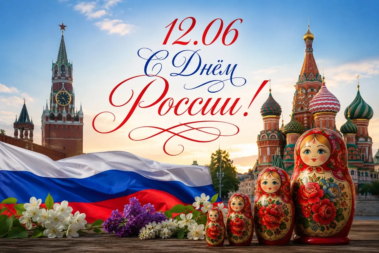 🇷🇺 Дорогие друзья!  

С Днём России! 🎉  

✨ Желаем нашей стране — процветания и силы!  

А каждом