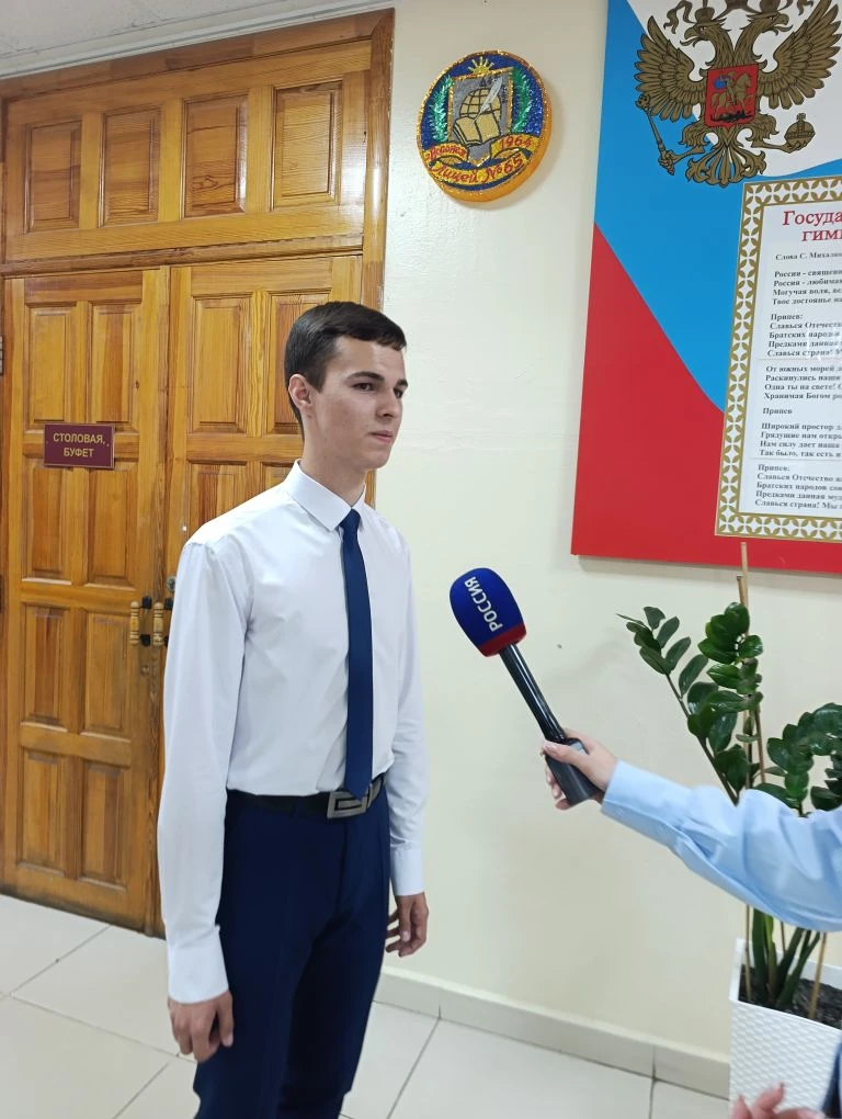 🎥Сегодня лицей посетили корреспонденты программы «Вести Воронеж» телеканала «Россия-1». 🎉Повод для