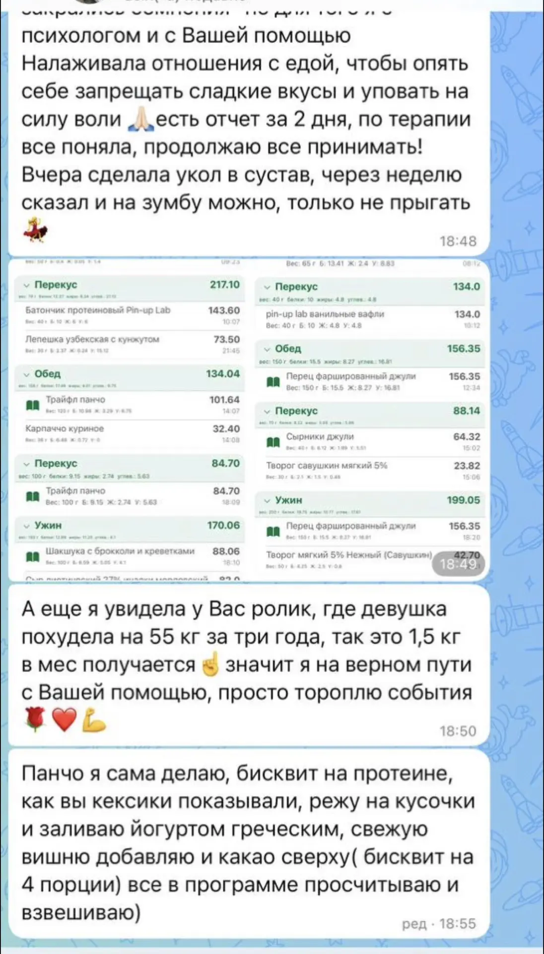 Индивидуальная работа с пищевыми привычками, отсутствие демонизации еды, работа с динам...