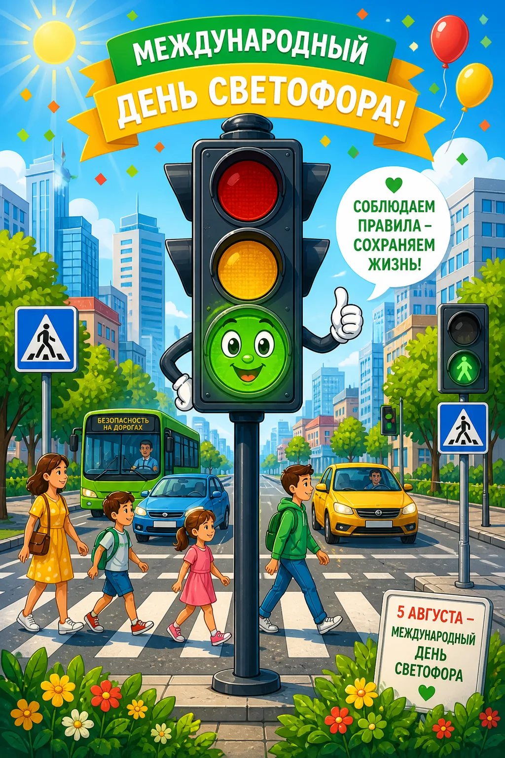 5 августа — Международный день светофора 🚦

5 августа отмечают день одного из самых важных помощник
