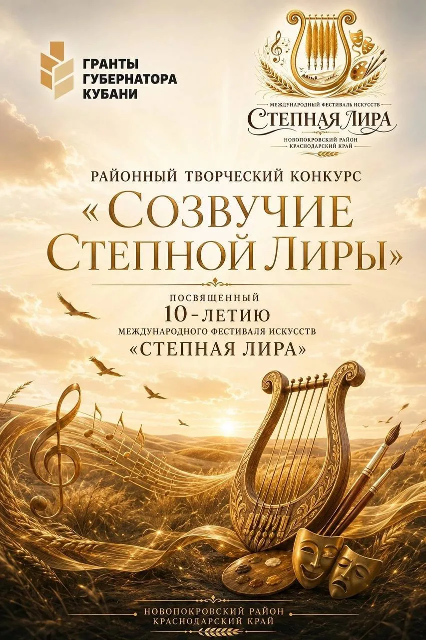 Новопокровский район объявляет о старте районного творческого конкурса «Созвучие степно...
