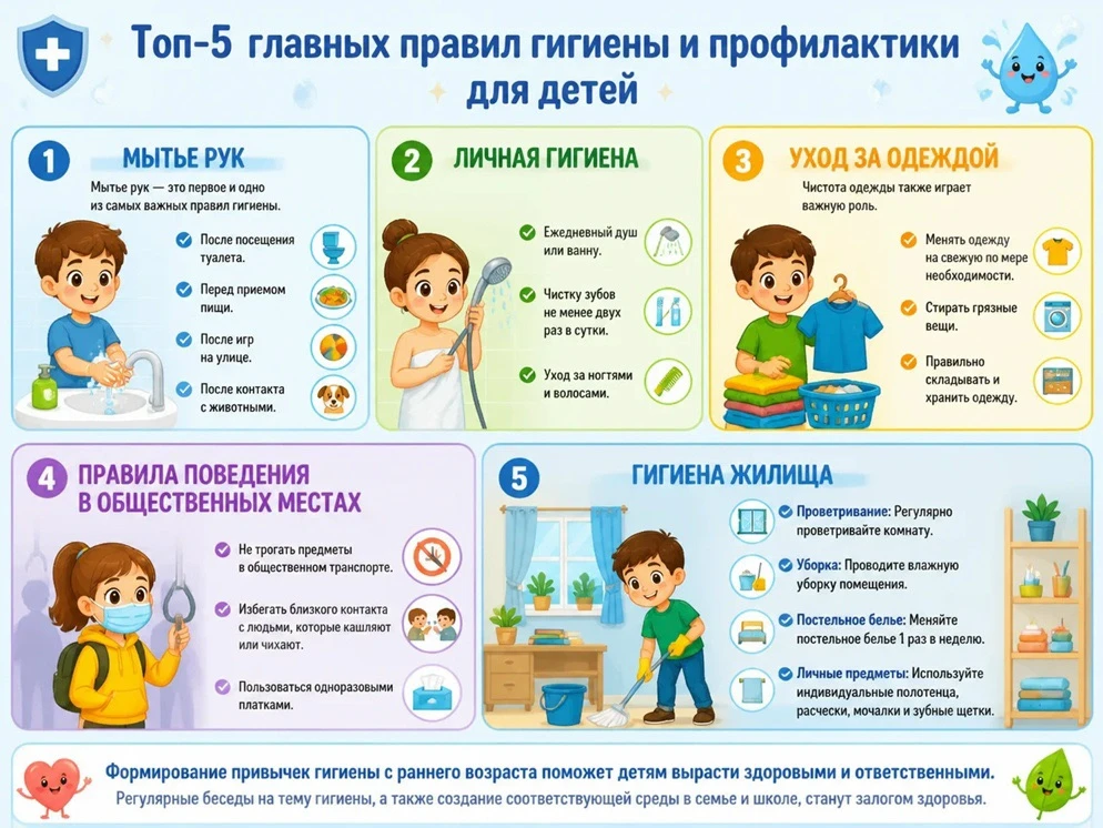 ❗Основные правила гигиены для детей. Обучение детей правилам гигиены — важная часть их ...