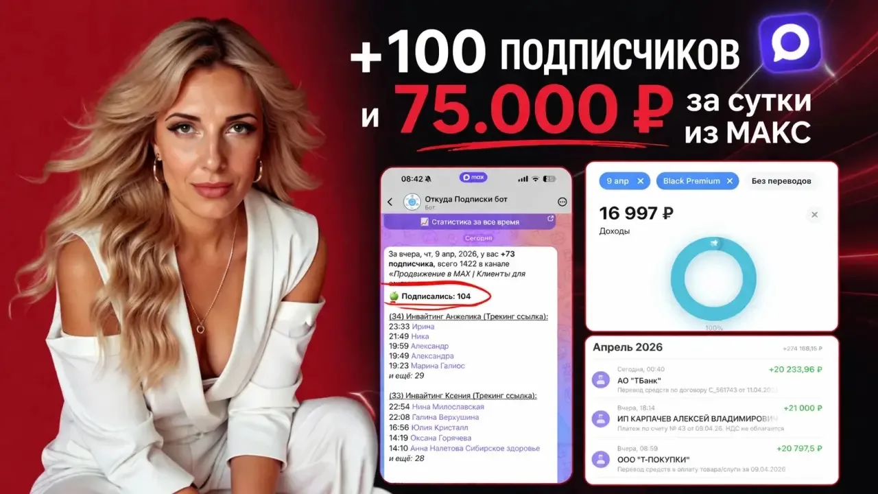 +100 подписчиков и +75.000₽ в MAX за сутки 🚀  🏆 И это был наш вчерашний рекорд   Вчера я уже показыв