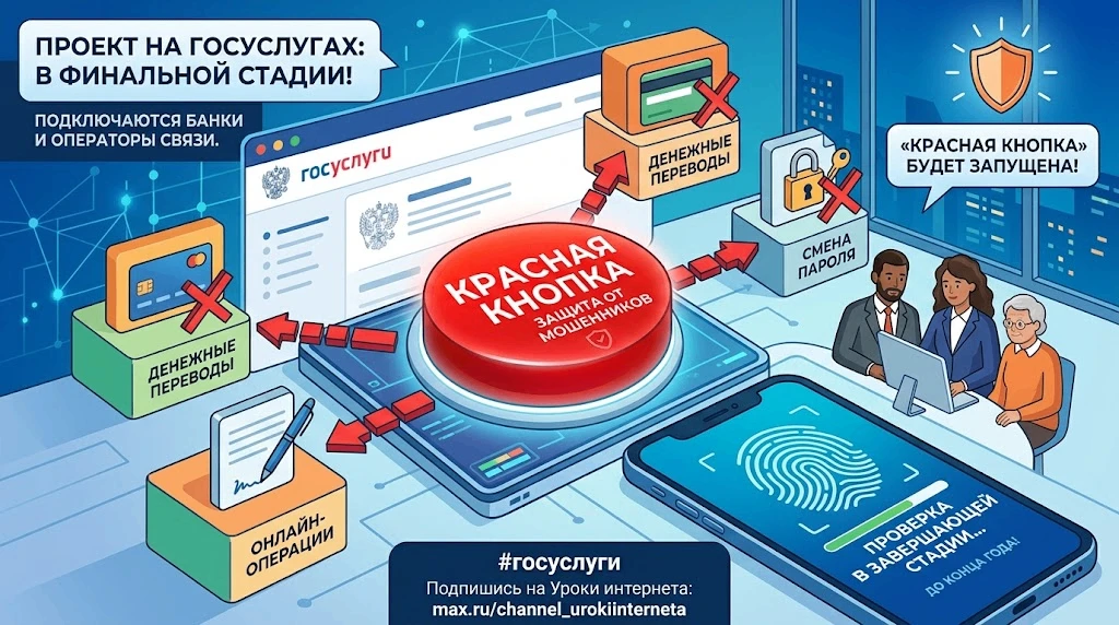 «Красная кнопка» против мошенников на Госуслугах — проект уже в финальной стадии