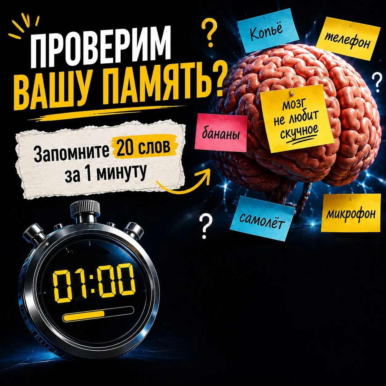 Чтож, давайте честно проверим память
