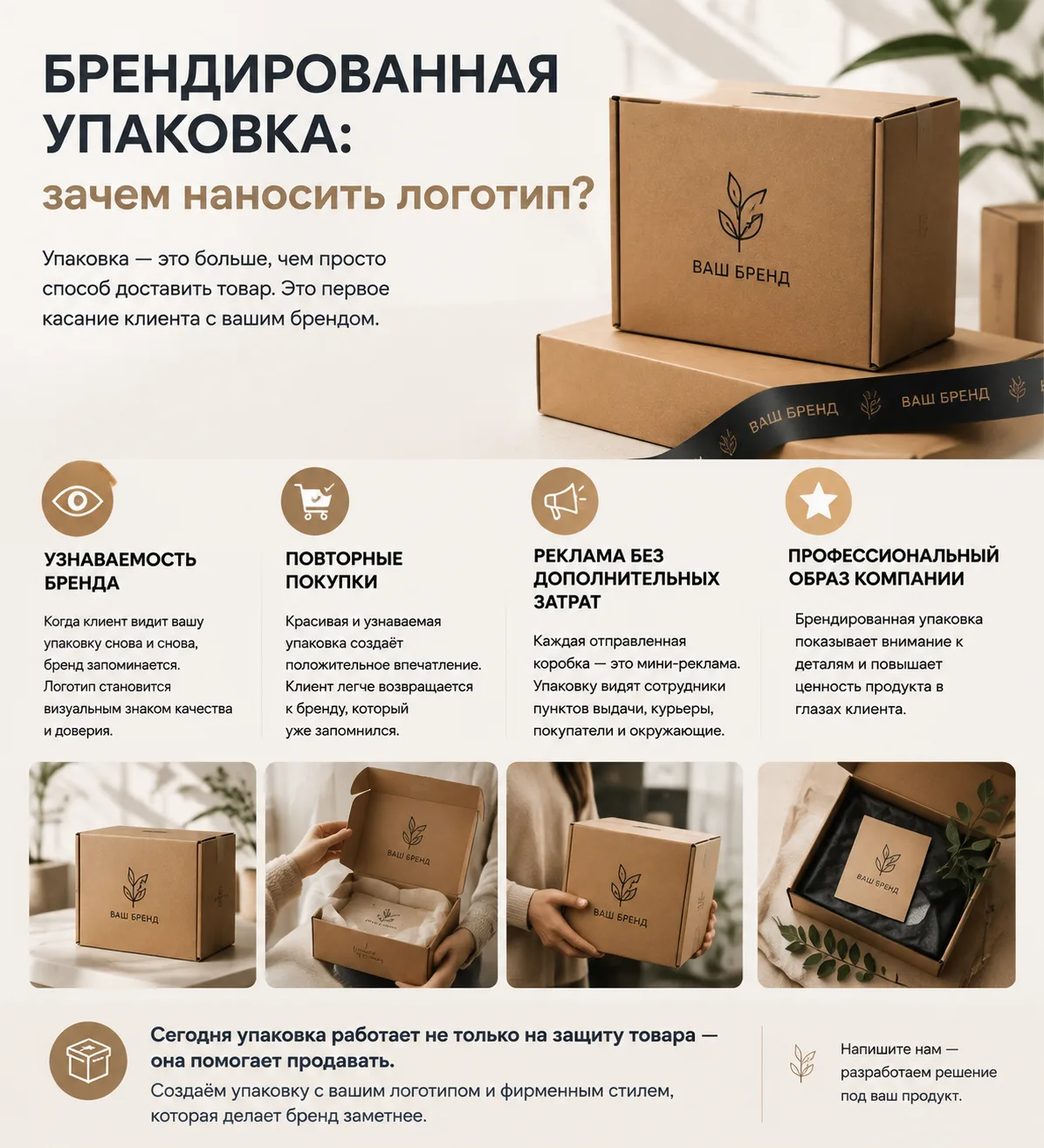 Брендированная упаковка: зачем наносить логотип? 📦✨