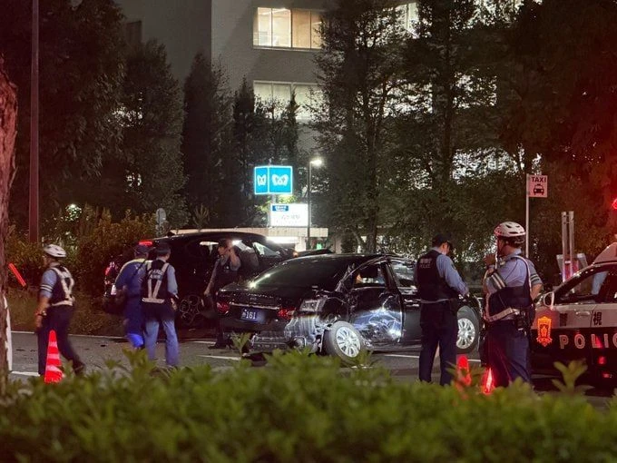 🚗Автомобиль с номерами российского посольства попал в ДТП в Японии. Минимум четыре чел...