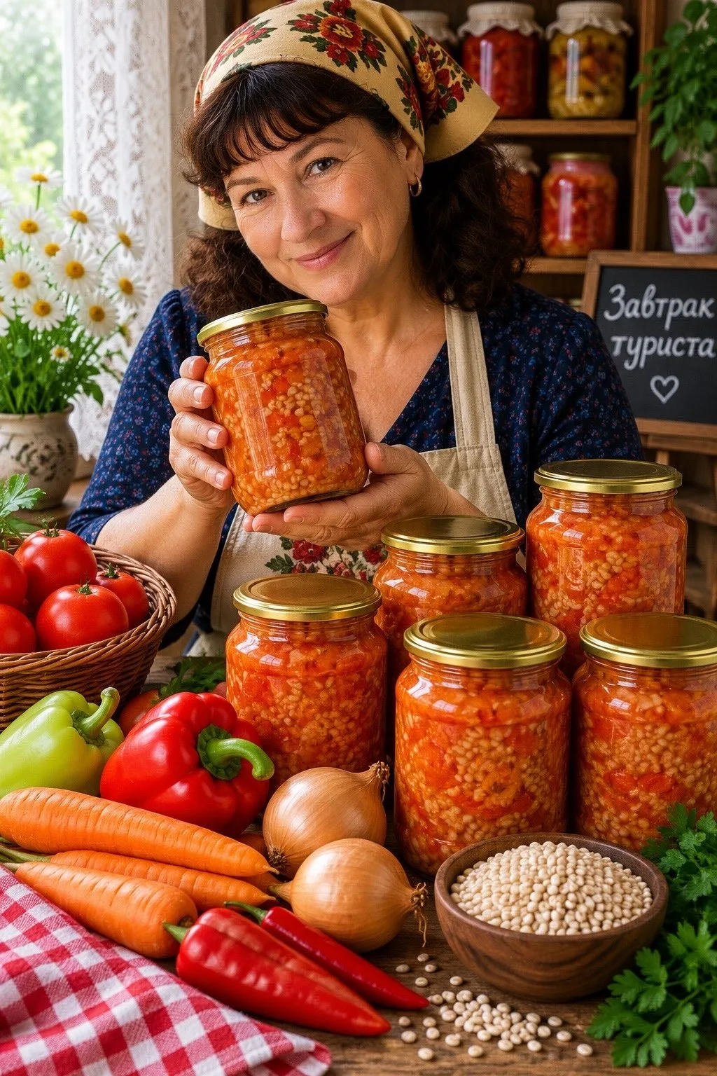 🍅 «Завтрак туриста» с перловкой — баночка-выручалочка на зиму
