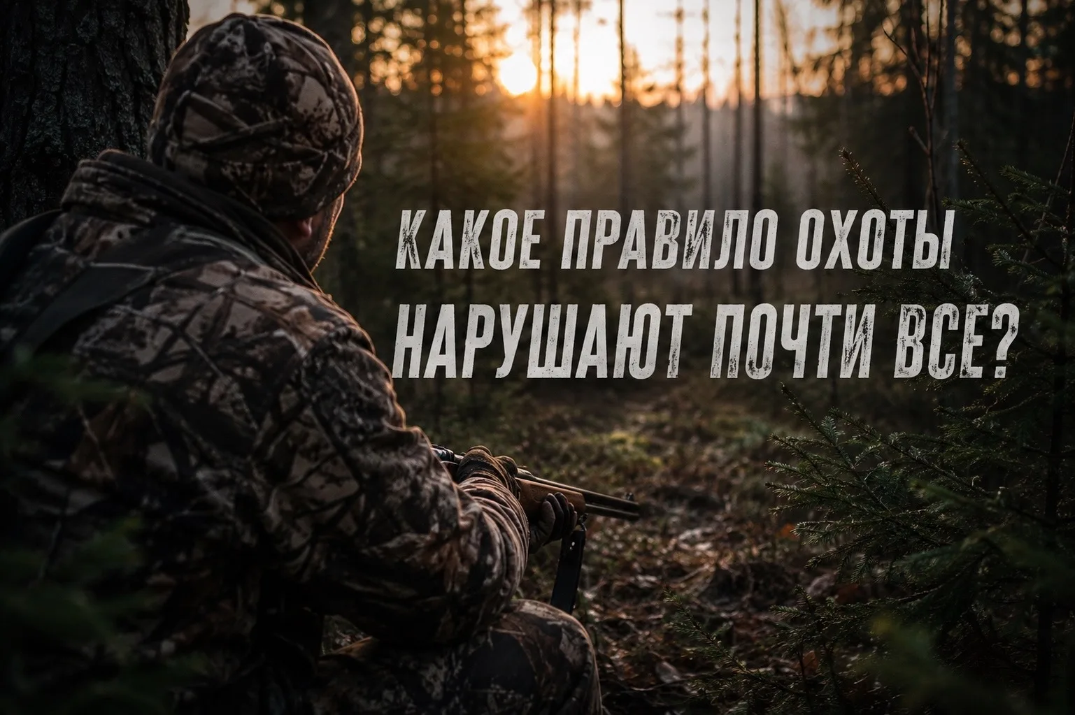 Есть правило охоты, которое нарушают почти все.

Причём регулярно.

Не стрелять, если не уверен на 1