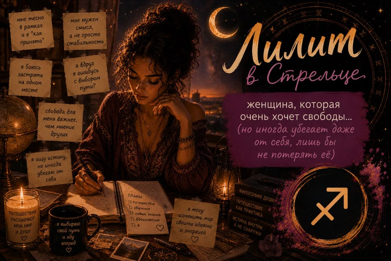 Лилит в Стрельце. Женщина, которая очень хочет свободы… но иногда убегает даже от себя

Есть женщины