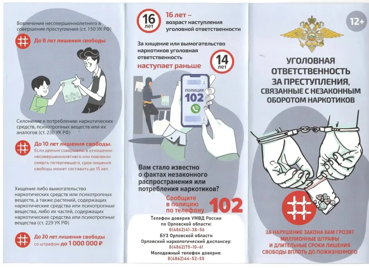 ‼️Уголовная ответственность за преступления в сфере незаконного оборота наркотиков
1. За что наступа