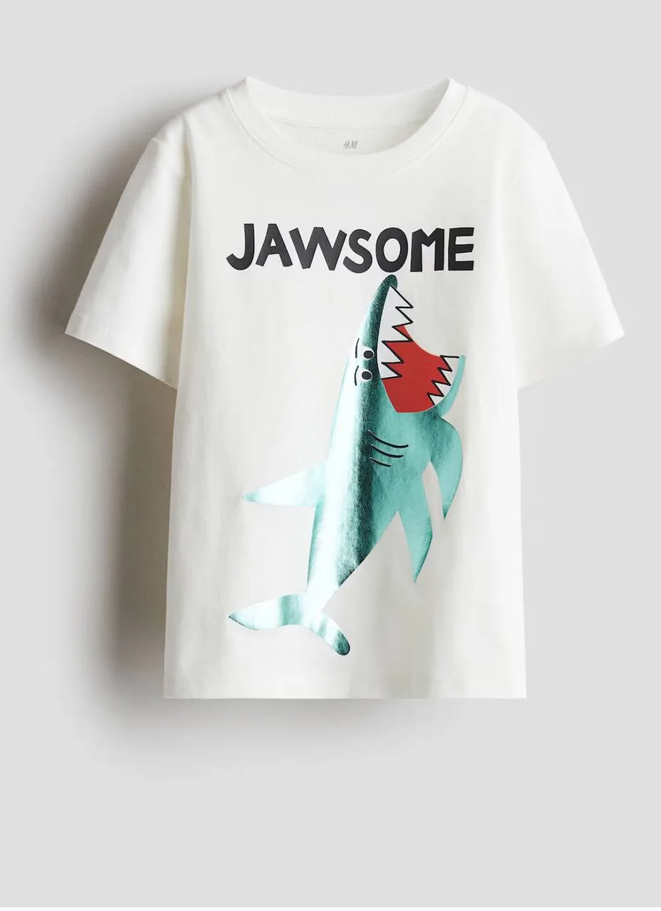 Футболка JAWSOME с акулой H&M
