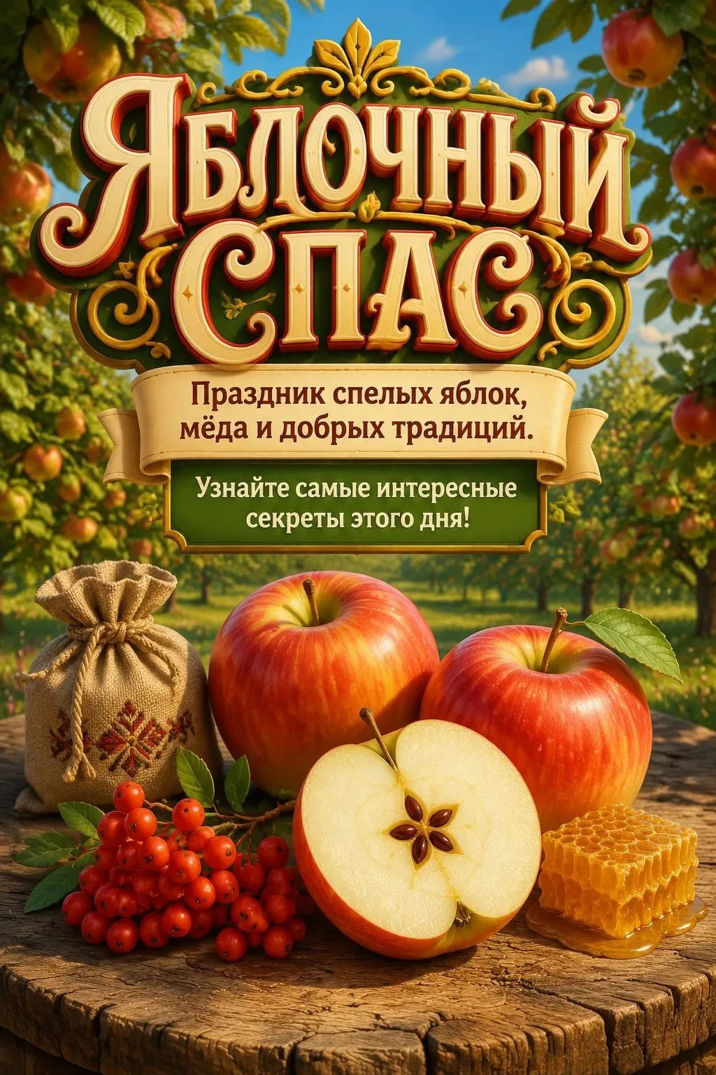 🍏 Яблочный Спас: праздник ароматных яблок!🍎