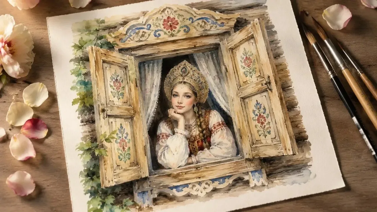 🎨 «Царевна»: как мы создавали русскую сказку акварелью в Невьянской ДХШ