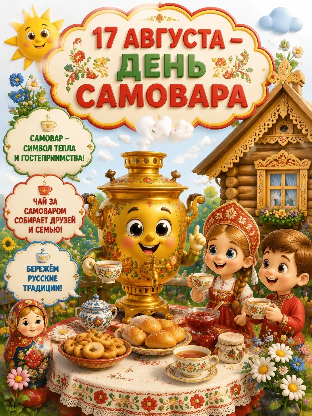 Самовар- символ тепла и гостеприимства.