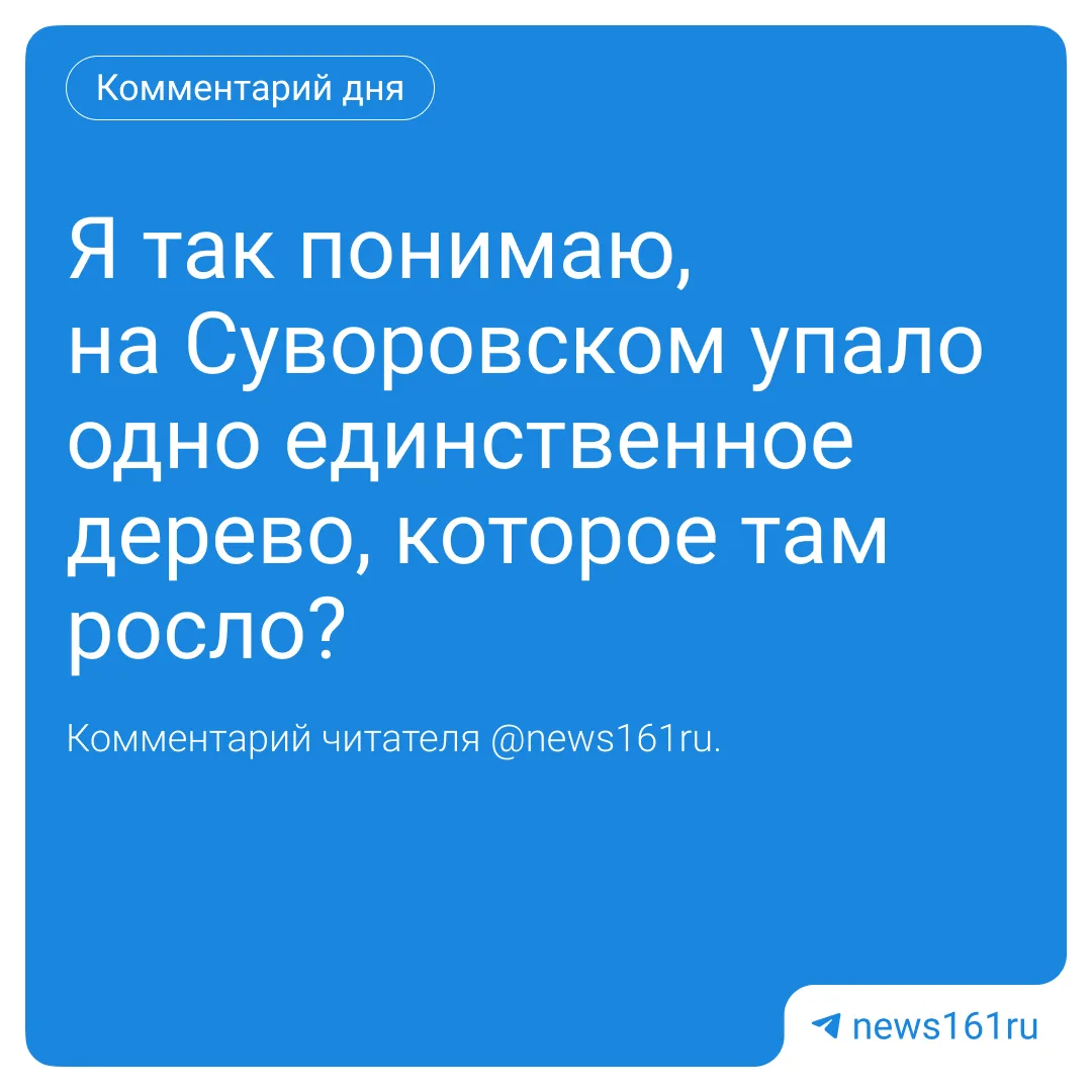Спасибо за этот комментарий, админ @news161ru очень похохотал...

А кто не пишет комментарии, сюда н
