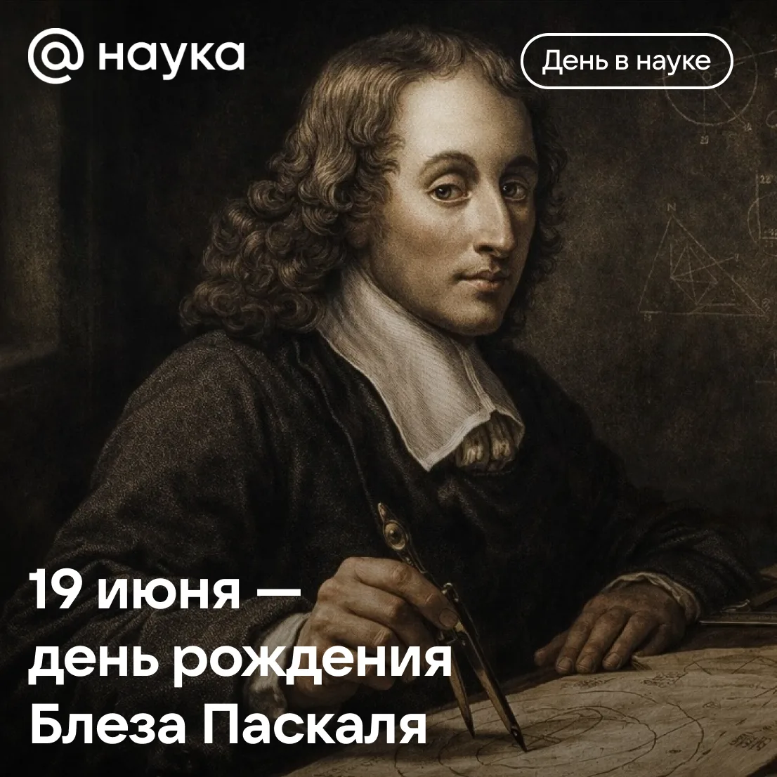 📅 19 июня 1623 года родился Блез Паскаль — французский математик, физик, изобретатель ...