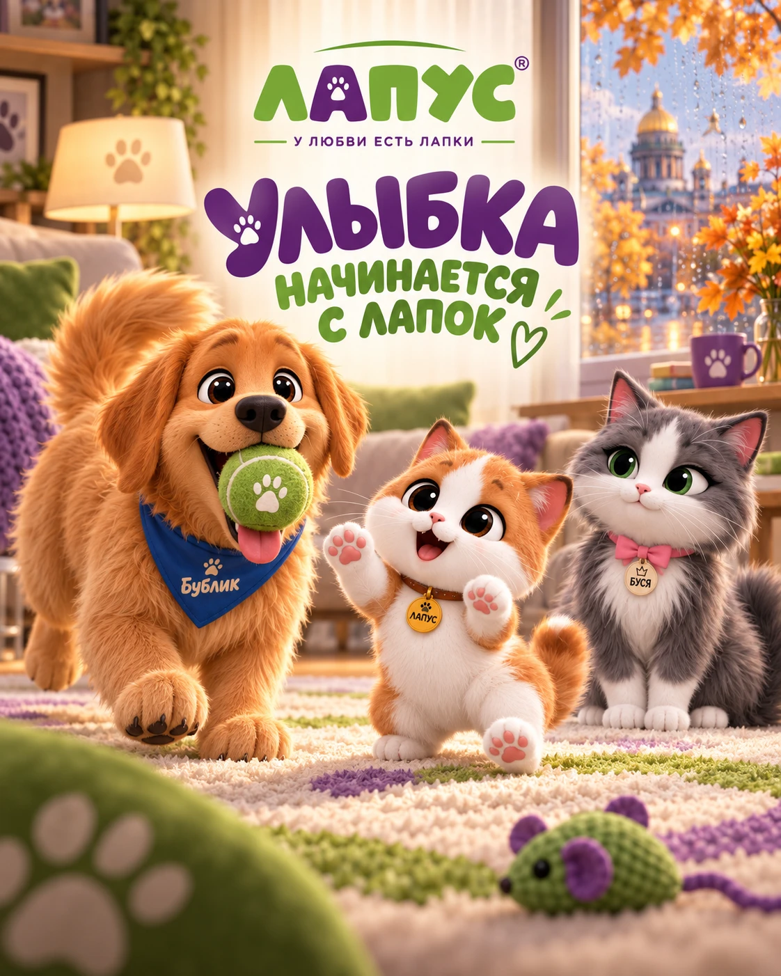 Улыбка начинается с лапок 🐾
