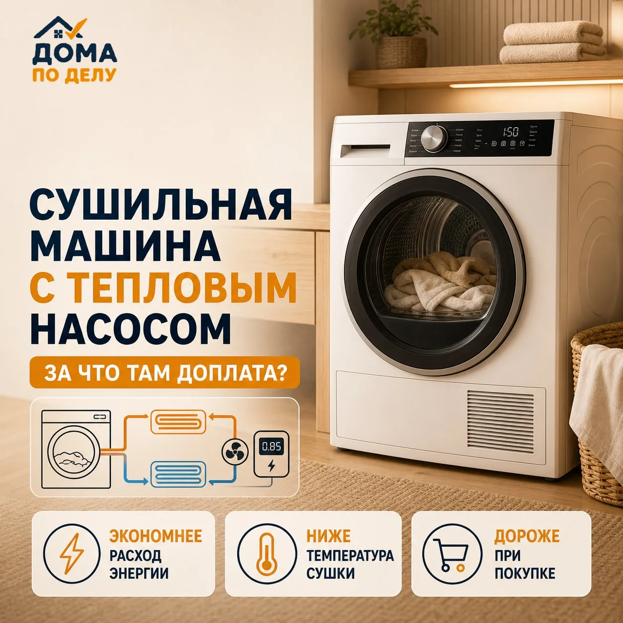🔥 Сушильная машина с тепловым насосом дороже. За что там вообще доплата?