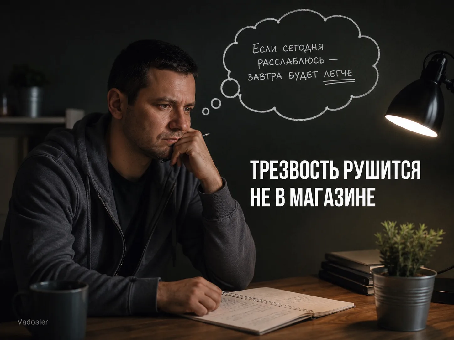 Трезвость редко рушится возле кассы магазина.

К этому моменту решение часто уже принято.

Срыв начи