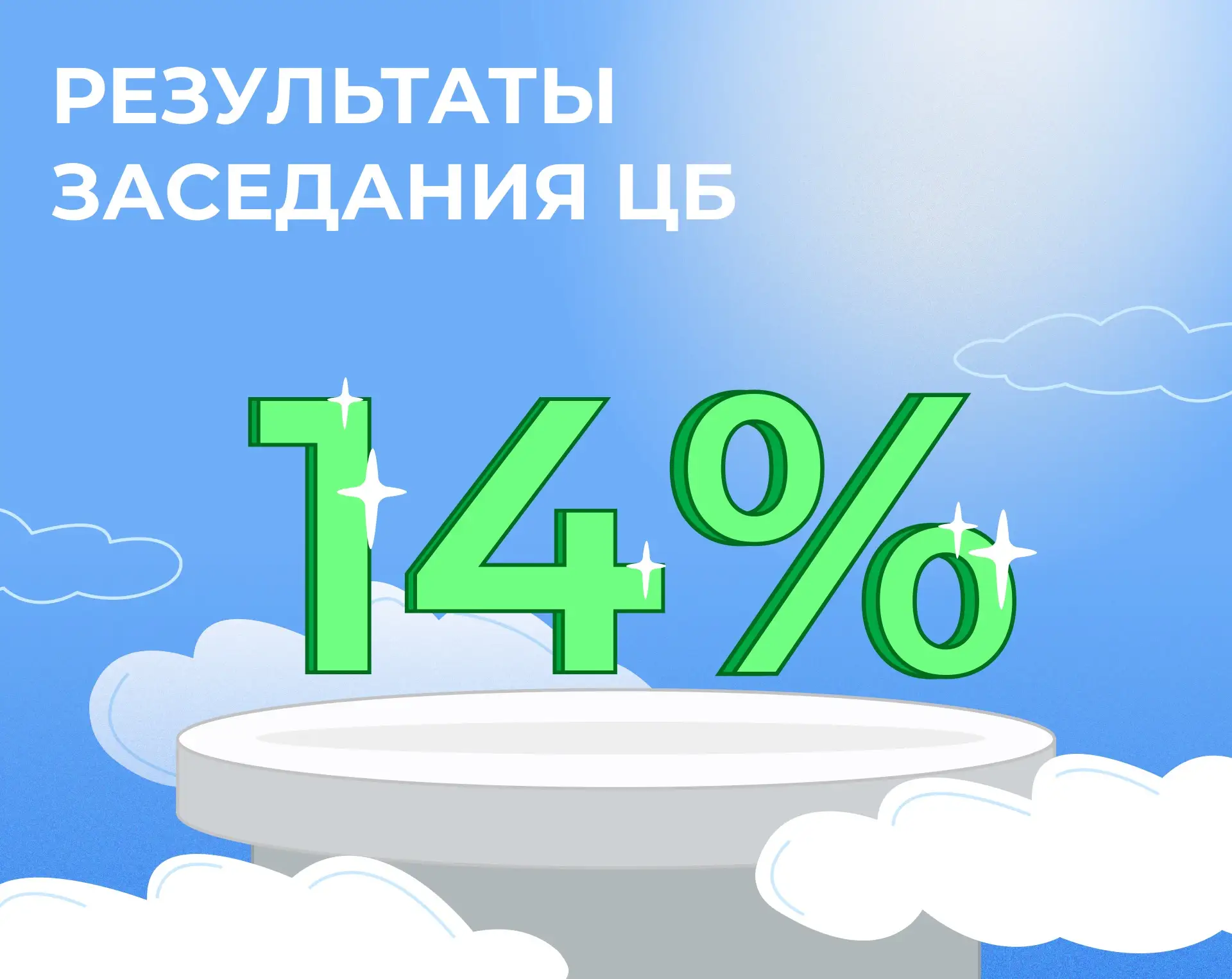 🔥 Итоги заседания: ключевая ставка снижена до 14%

Банк России снизил ключевую ставку ещё на 0,25 п