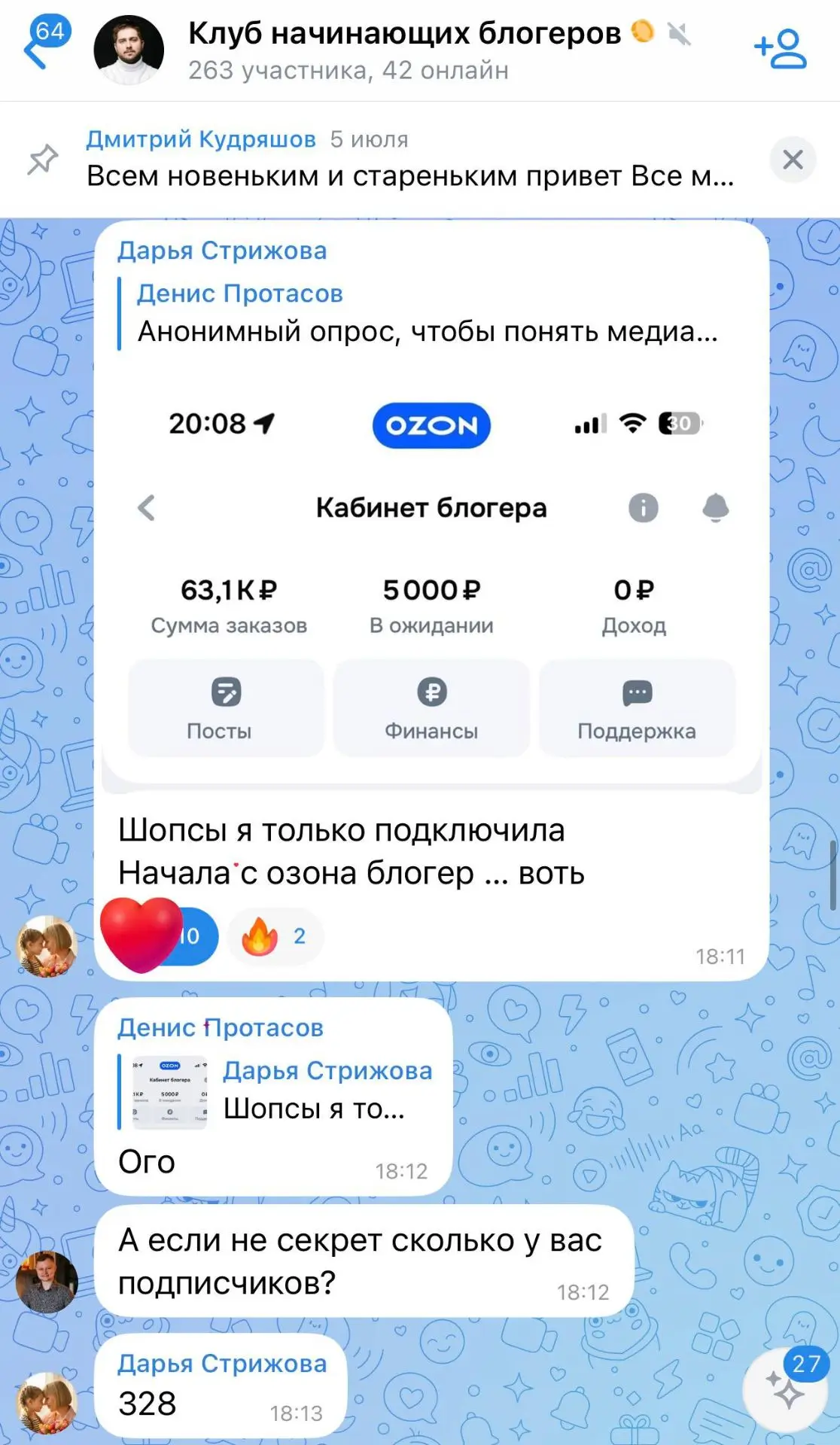 Озон блогер тоже работает ребят и одобряет с 1 подписчика в ВК или Макс  :)