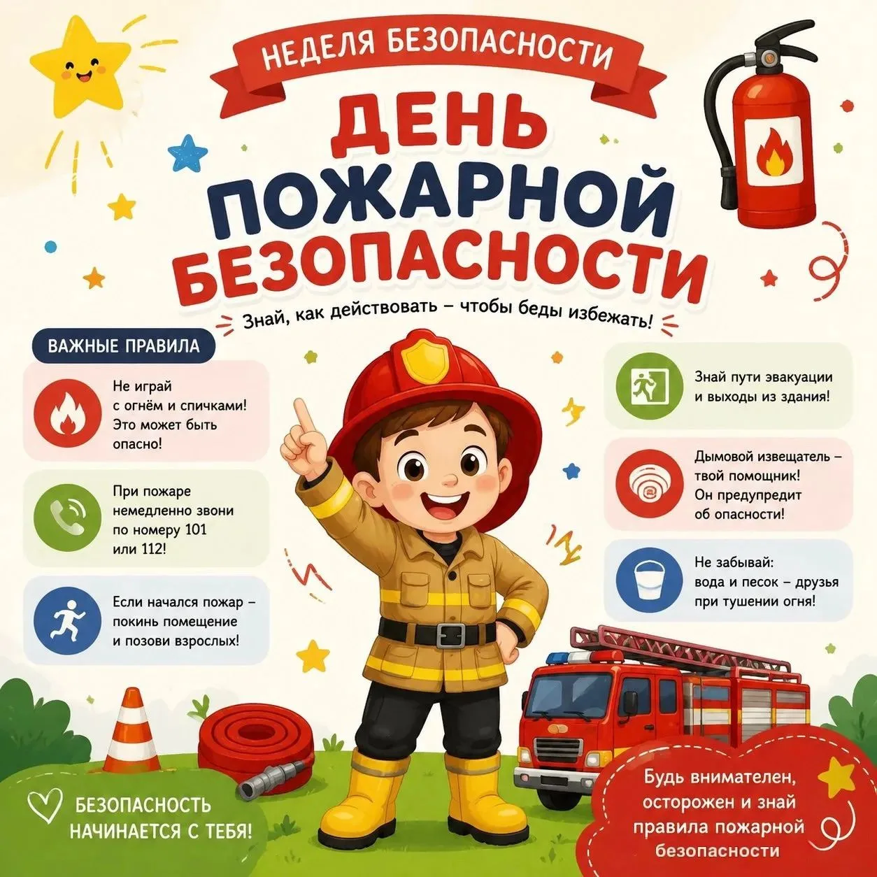 День пожарной безопасности в группе "Рыбки'! 🚒